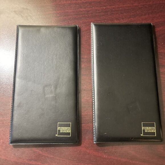 2 American Express Restaurant Waiter Server Wallet Bill Check Credit Card Holder - Picture 2 of 8